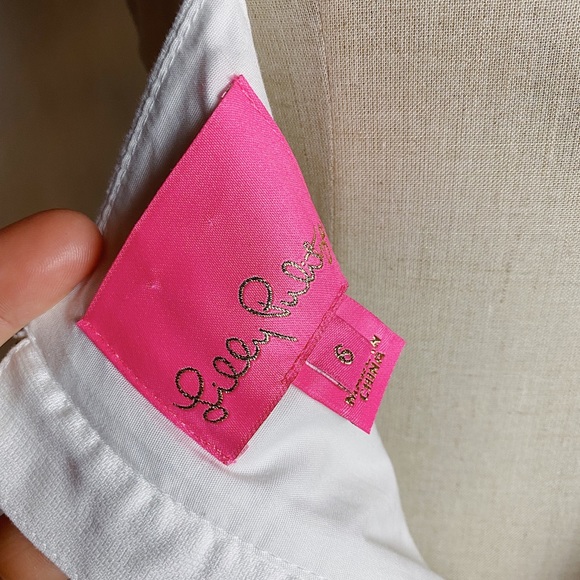 LILLY PULITZER Shelli Built-In Bra Tank Dress Wht - Picture 9 of 12